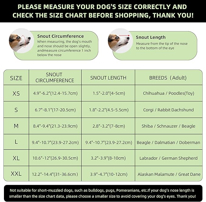 Black Dog Muzzle, Breathable Soft Muzzle for Small Dogs to Anti & Prevent Barking Biting Chewing, Reflective & Adjustable Basket Muzzle with Air Mesh for Toy Poodles Black S