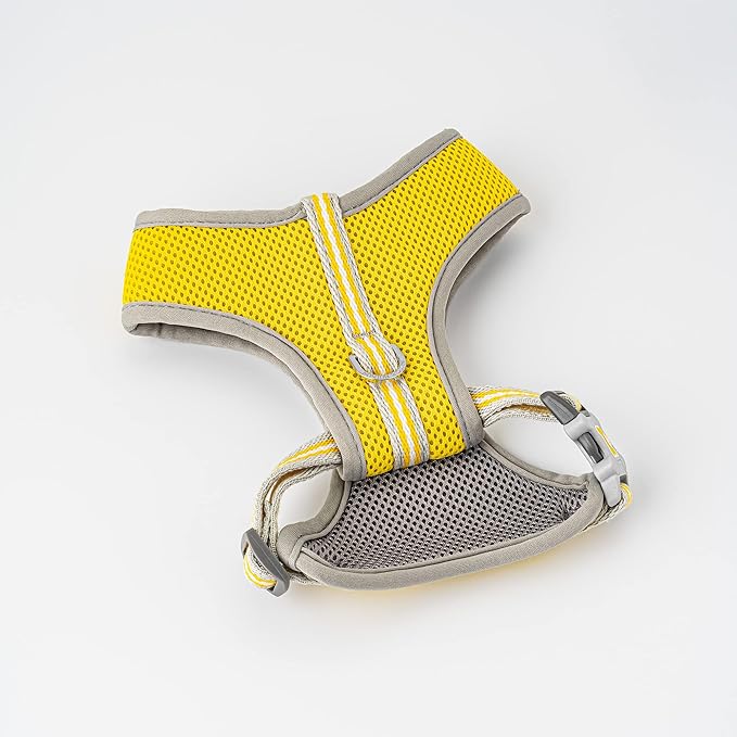 HUGO & HUDSON Dog Harness No-Pull Pet Harness Adjustable Quick Dry Mesh Padded Vest, Yellow, L