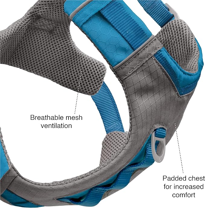 Kurgo Journey Air Dog Harness, Vest Harnesses for Dogs, Pet Hiking Harness for Running & Walking, Reflective, Padded, Includes Control Handle, No Pull Front Clip (Coral, Medium)