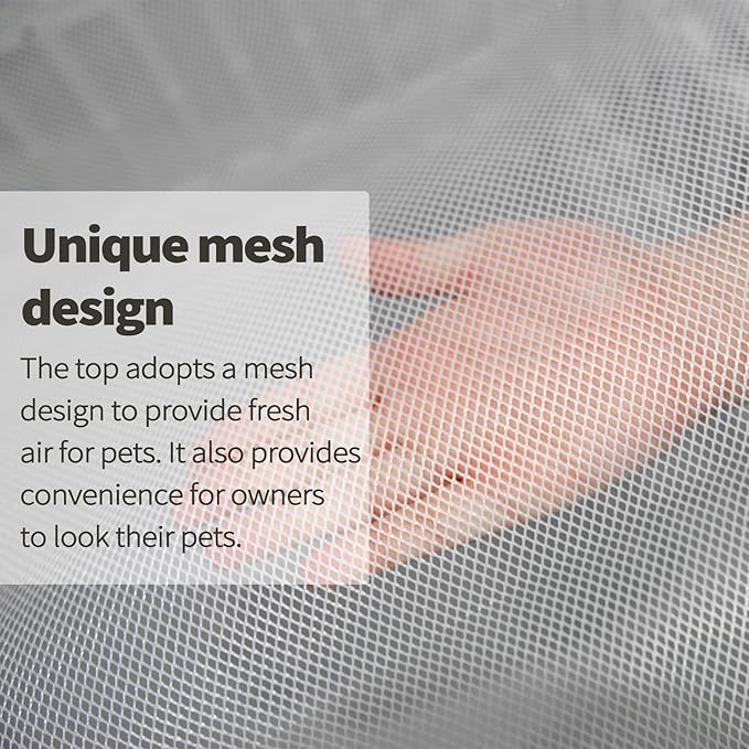 PJYuCien Dog Playpen Mesh Top Cover, Fits 36 Inch 4 Panels Regular Square Plastic Exercise Pet Pen, Adhesive Tape Connections, Grey paw(Note: Cover Only, Fence Not Included)