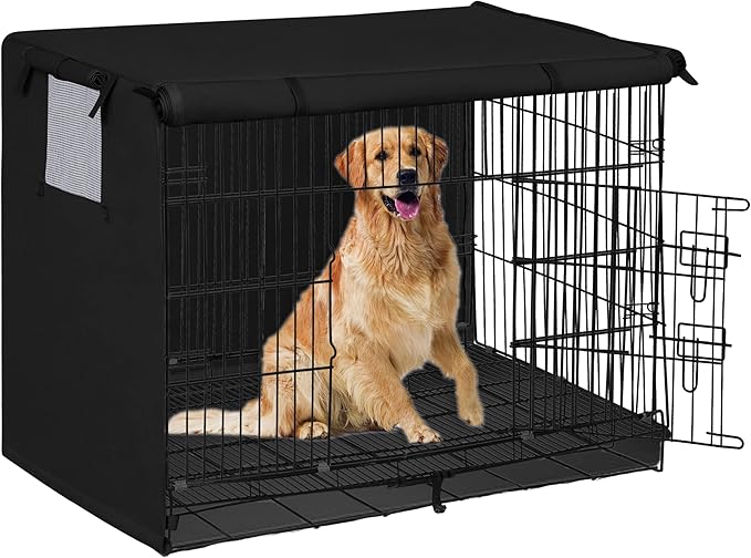 Easy-Going Dog Crate Cover 30 Inch Dog Kennel Cover for Dog, Cage Covers for Dog Crates Fit (30" Lx19 Wx21 H) Black
