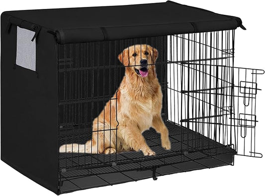 Easy-Going Dog Crate Cover 48 Inch Dog Kennel Cover for Dog, Cage Covers for Dog Crates Fit (48" Lx30 Wx33 H) Black