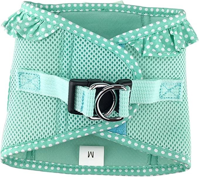DOGGIE DESIGN American River Choke Free Dog Harness (XS, Teal Polka Dot)