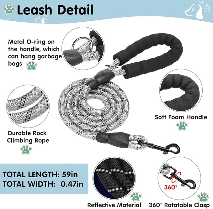 Breathable Air Mesh Dog Harness with Reflective Leash, Adjustable No Pull Step in Vest Harness for Small Dogs Puppies Cats, Grey, Small