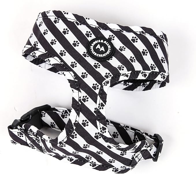 Angie and Allie Organic Cotton Dog Harness,No Pull Pet Harness with Leash D-Ring,Adjustable Soft Padded Dog Vest,Comfortable,Sustainable,Breathable and Stylish for Your Canine Companion