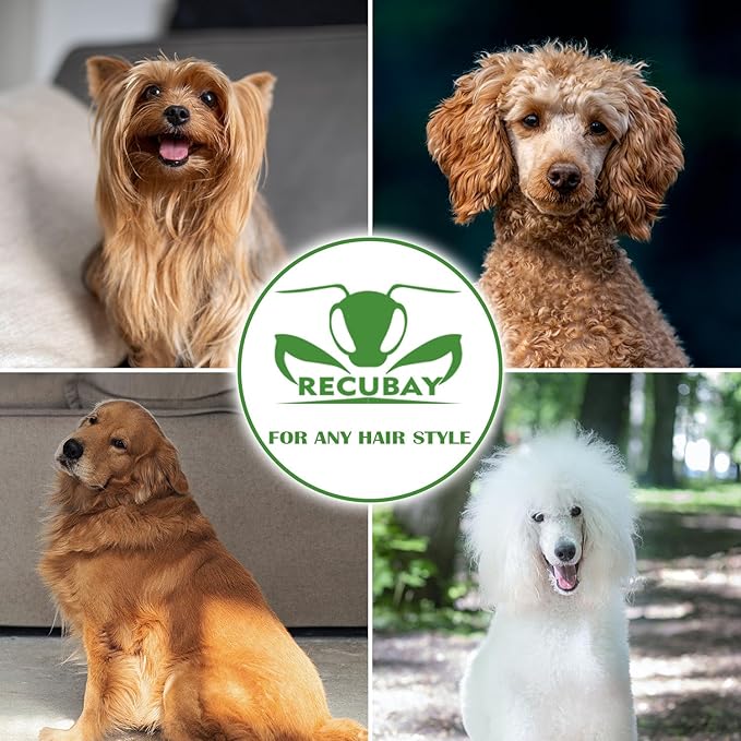 Dog Cat Scissors for Grooming, Pet Shears for Thick Coats and Matted Hair, Thinner Curved Straight Chunker Stainless Steel Shears (7.0" Thinner Silver)