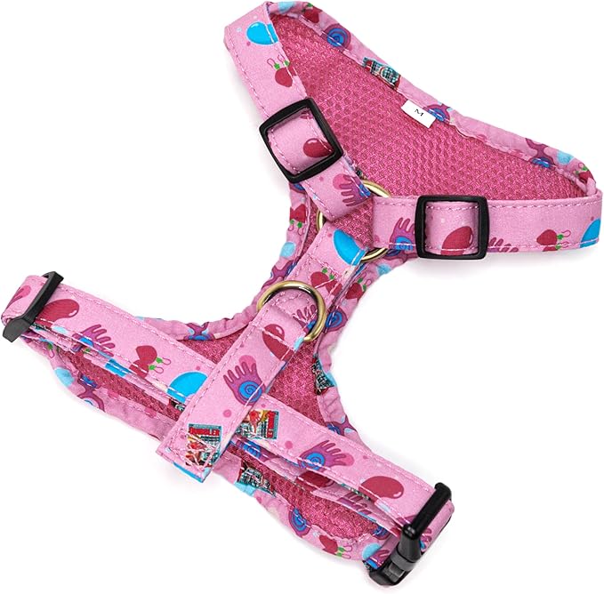 Angie and Allie Organic Cotton Dog Harness,No Pull Pet Harness with Leash D-Ring,Adjustable Soft Padded Dog Vest,Comfortable,Sustainable,Breathable and Stylish for Your Canine Companion