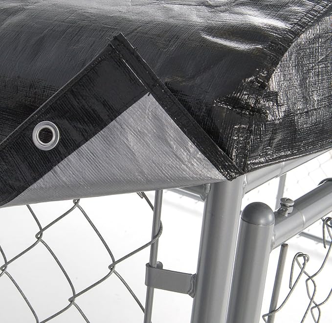Dog Kennel Cover - WeatherGuard™ Large All Season Dog Run Cover & Roof - Perfect Fit for Lucky Dog 5ft. X 15ft. Outdoor Cages and Pens (5ft. X 15ft)