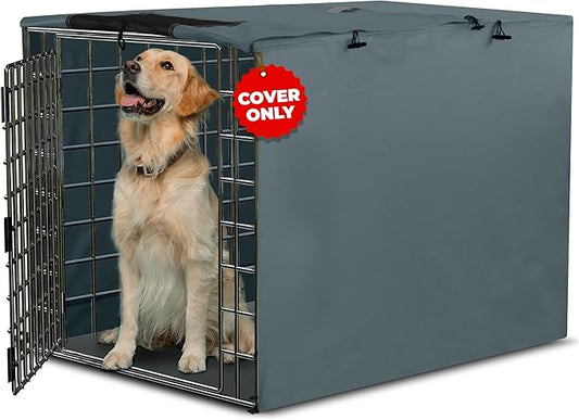 Utopia Home Dog Crate Cover, Waterproof Dog Kennel Cover 36 Inch - Gray, 600D Heavy Duty Dog Cage Cover Universal Fit for Most Wire Pet Crates - 36 x 23 x 25 Inch (Cover Only)