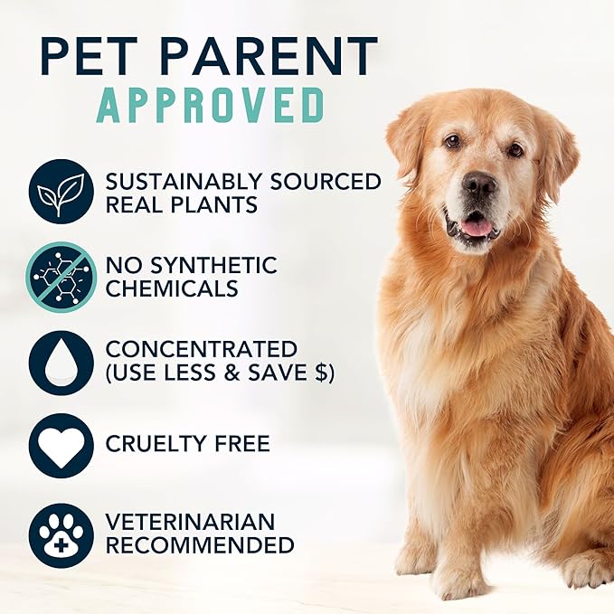 Organic Dog Shampoo, Cooling Peppermint Tea Tree Dog Shampoo for Skin Conditions and Hot Spot - 16 oz