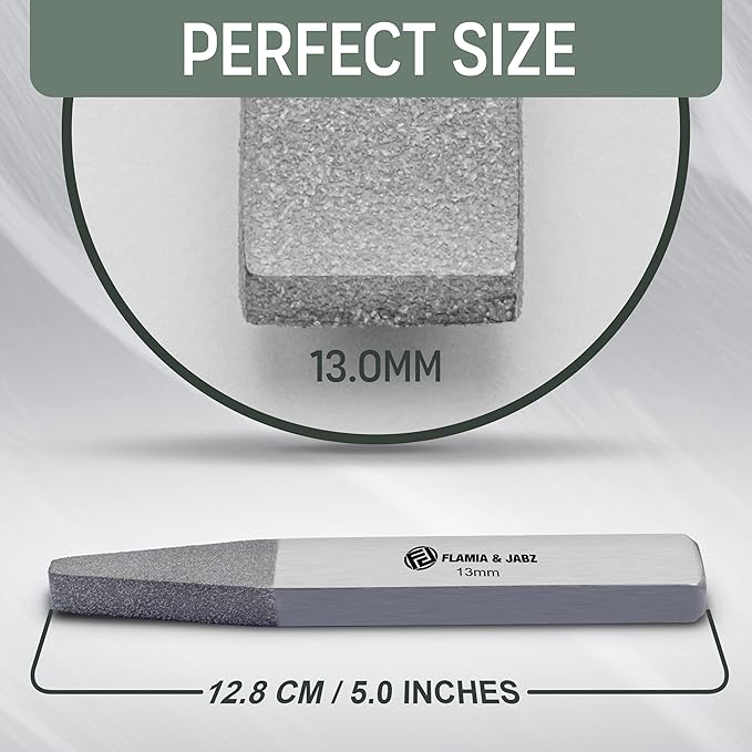 FLAMIA & JABZ Stripping Metal Stones & Nail File for Dogs, Cats & Pets (13 MM)