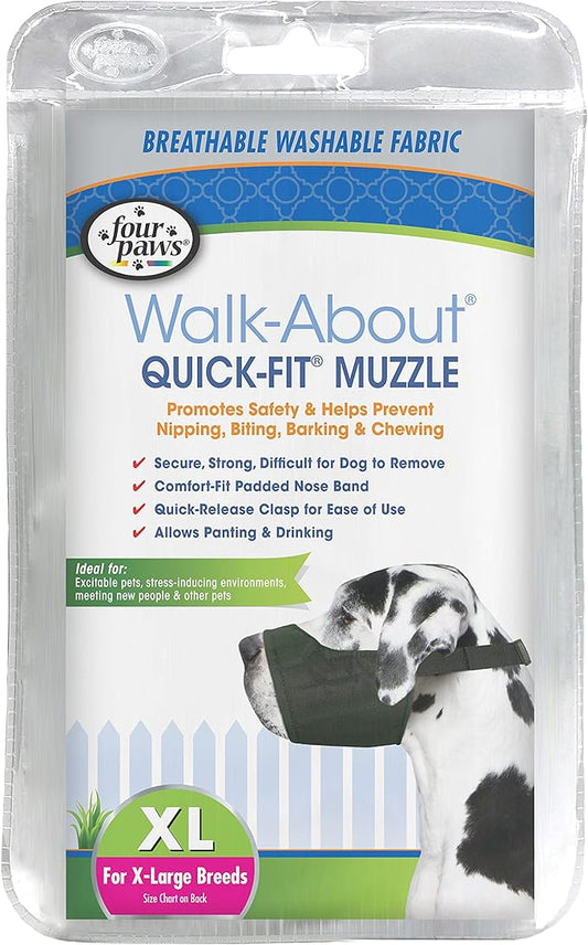 Four Paws Quick Fit Dog Muzzle, Black, Size 5