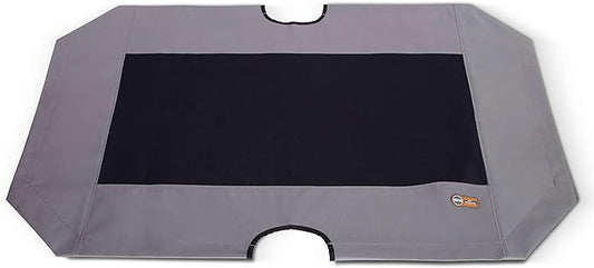 K&H Pet Products Elevated Cooling Outdoor Dog Bed Portable Raised Dog Cot Replacement Cover Only Gray/Black Mesh X -Large 50 X 32 Inches (Cot NOT Included)