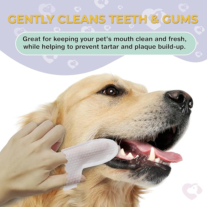 40 Dog Teeth Wipes - Dog Teeth Cleaning Products - Dog Dental Wipes - Teeth Cleaner for Dogs - Dog Tooth Cleaner - Dental Care for Dogs - Dog Tooth Brushing Kit - Dog Teeth Cleaning Kit - Dog Wipes