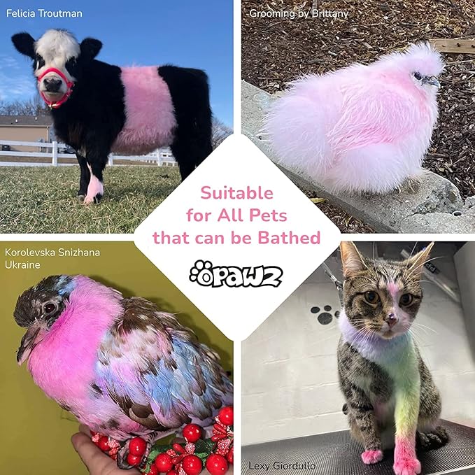 OPAWZ Color Depositing Shampoo for Dogs, Semi-Permanent Dog Hair Dye, Non-Toxic Colorwash (Purple, 2.1 fl.oz / 60mL)