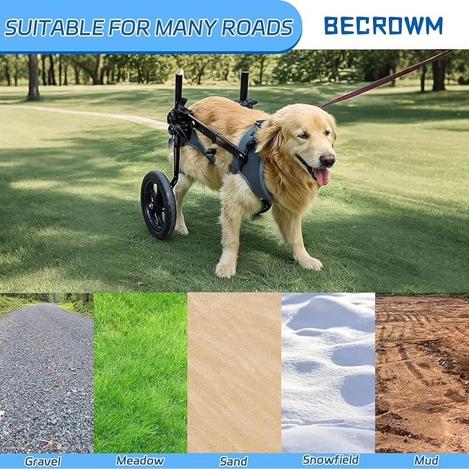 Small Dog Wheelchair for Back Legs, Light Weight Dog&Cat&Pets Wheelchair Cart with Disabled Hind Legs Walking, Adjustable Doggy Wheelchair Cart with Wheels for Back Legs