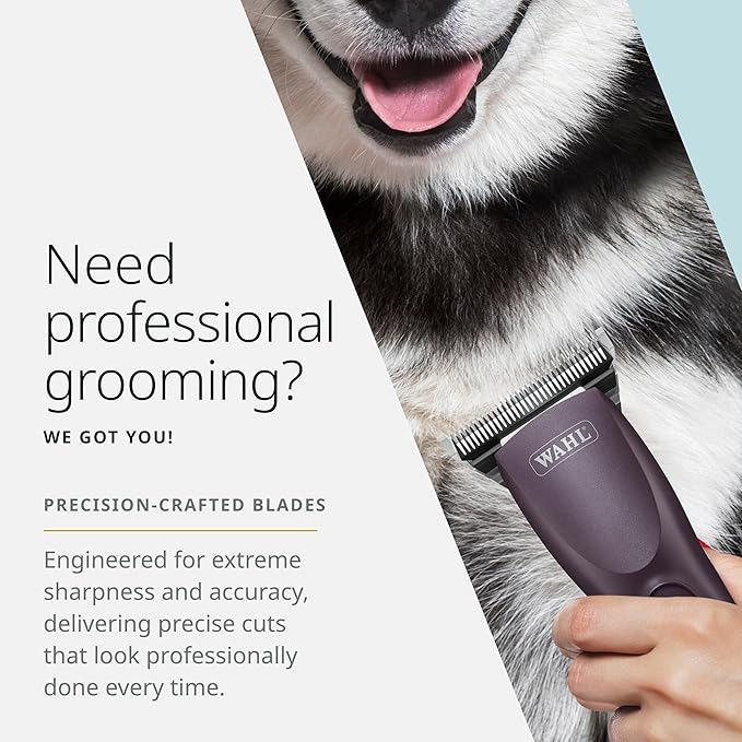 WAHL Pro Animal Wide Prime Series Blades - Professional Fine Tooth Pet Clipper for Horse, Cat & Dog Grooming - Made from High-Carbon Steel - #10W, 1.5mm