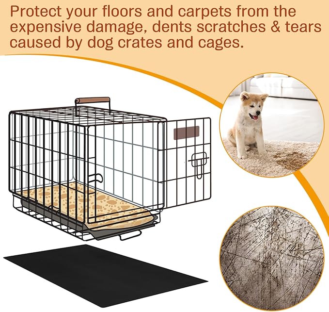 PVC Pet Crate Floor Protection Mat 32" x 50" XXL Washable Floor Covering Reusable Waterproof Non Slip Rug Whelping Pad for Pet