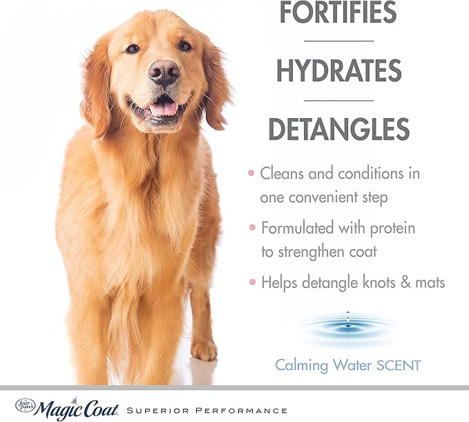 Four Paws Magic Coat Cleans & Conditions 2 in 1 Shampoo and Conditioner, 16 Ounce