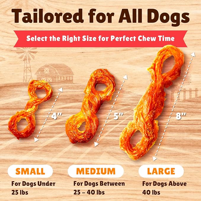 Gootoe Turkey Tendon Dog Treats – 100% USA-Sourced, Natural Snack, Premium Training Chews, Hypoallergenic, Reseal Value Bags, Size for Large Dogs, Rope (Large) 2 Unit/Pack