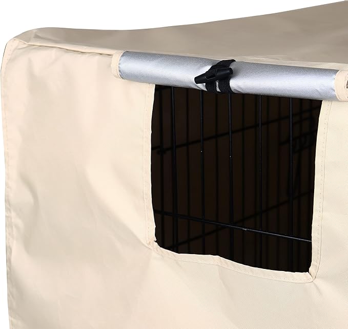 kefit Dog Crate Cover 36 inch, Kennel Cover for Dog Cage, Beige