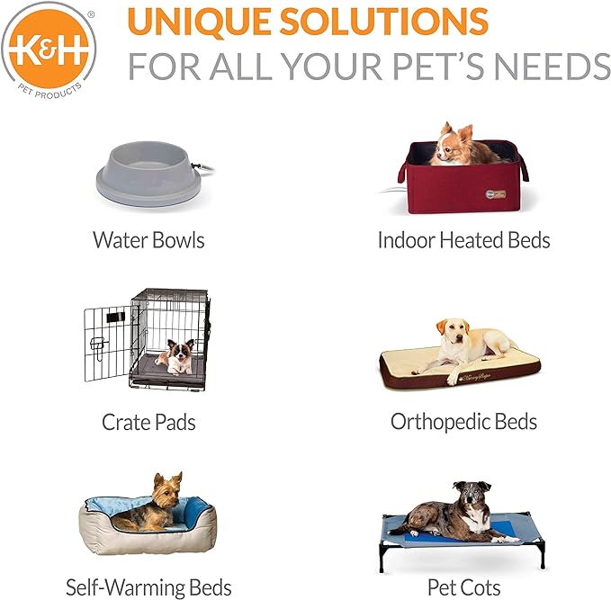 K&H Pet Products Elevated Cooling Outdoor Dog Bed Portable Raised Dog Cot Replacement Cover Only Gray/Black Mesh X -Large 50 X 32 Inches (Cot NOT Included)