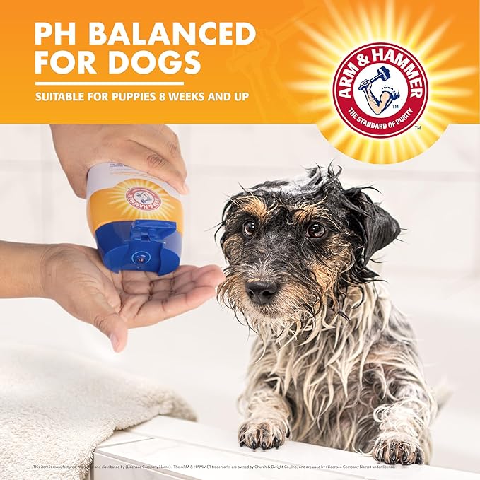 Arm & Hammer for Pets Itch Relief Shampoo, Chamomile and Peppermint Scent | Professional Quality Dog Itch Shampoo, Free of Sodium Lauryl Sulfate & Parabens, 20 Fl Oz - 6 Pack