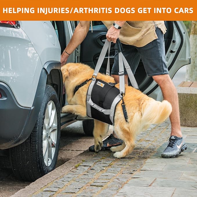 Dog Lift Harness for Large Dogs,Full Body Dog Sling Carrier with Handle,for Up Stairs/Back Legs Support/Dogs Joint Injuries/Arthritis/Nail Clipping