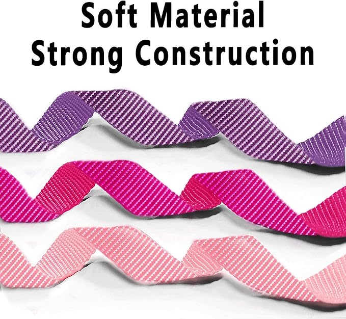 azuza 3 Pack Dog Collars Comfortable and Adjustable Nylon Dog Collars for Puppy Small Dogs, XS (8-12inch)，Pink, Hot Pink and Purple