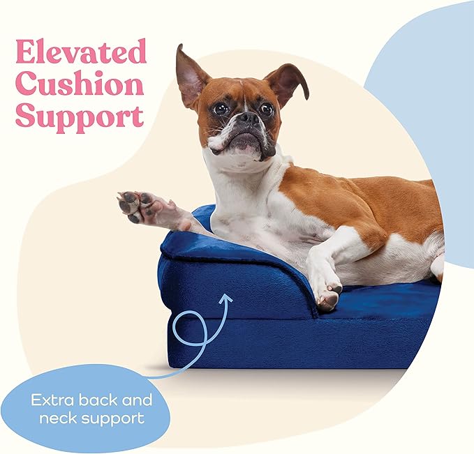 Orthopedic Sofa Dog Bed - Ultra Comfortable Dog Bed for Giant Dogs - Breathable & Waterproof Pet Bed- Egg Foam Sofa Bed with Extra Head & Neck Support - Removable Washable Cover with Nonslip Bottom