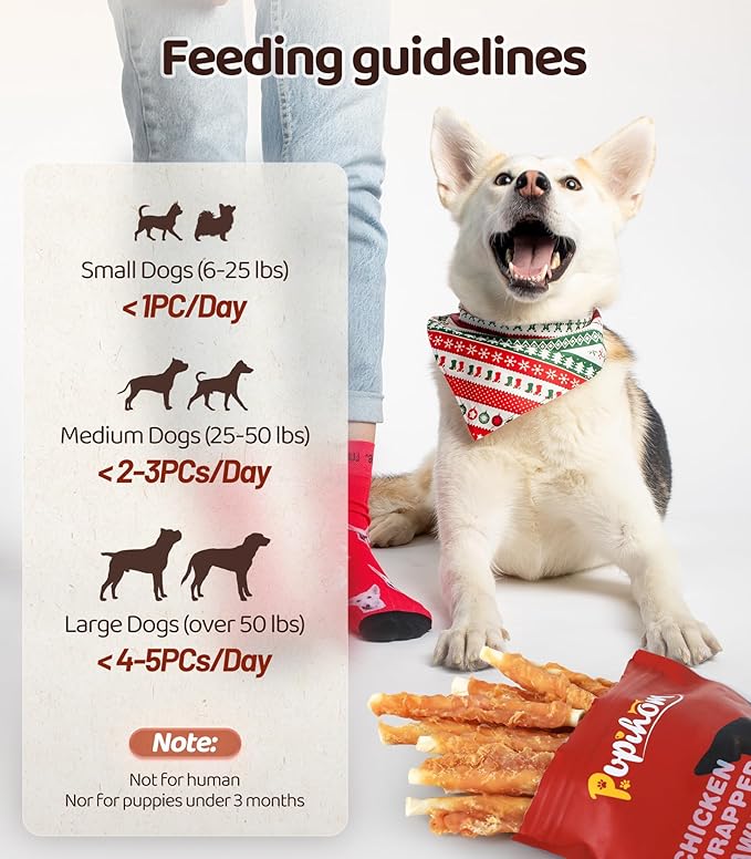 Dog Training Snacks,16OZ Chicken Wrapped Rawhide Stick Dog Treats, Grain Free, Delicious, and Nutritious High Protein Dog Chewy Treats for Dogs