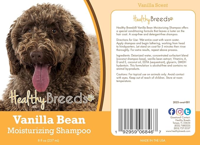 Healthy Breeds Spanish Water Dog Vanilla Bean Moisturizing Shampoo 8 oz