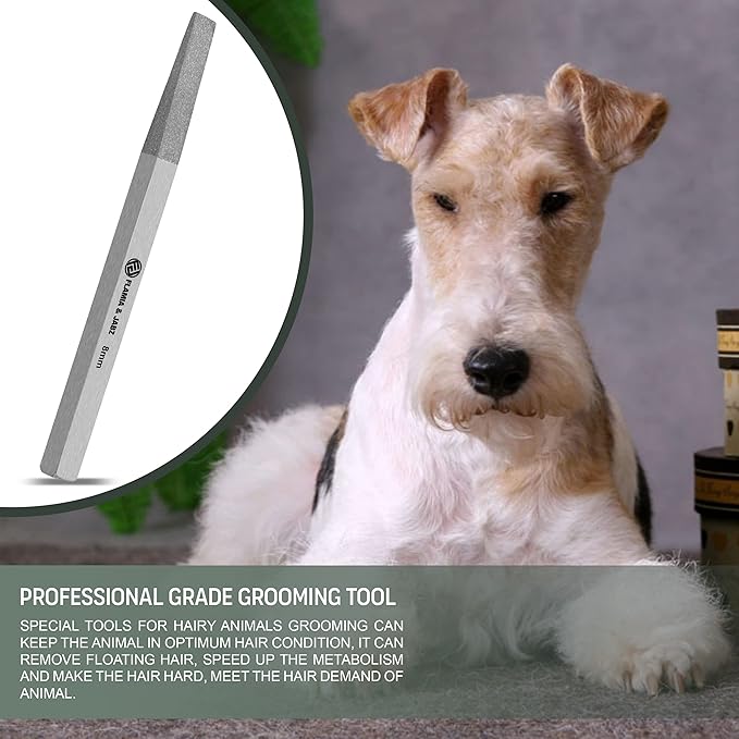 FLAMIA & JABZ Stripping Metal Stones & Nail File for Dogs, Cats & Pets (8 MM)