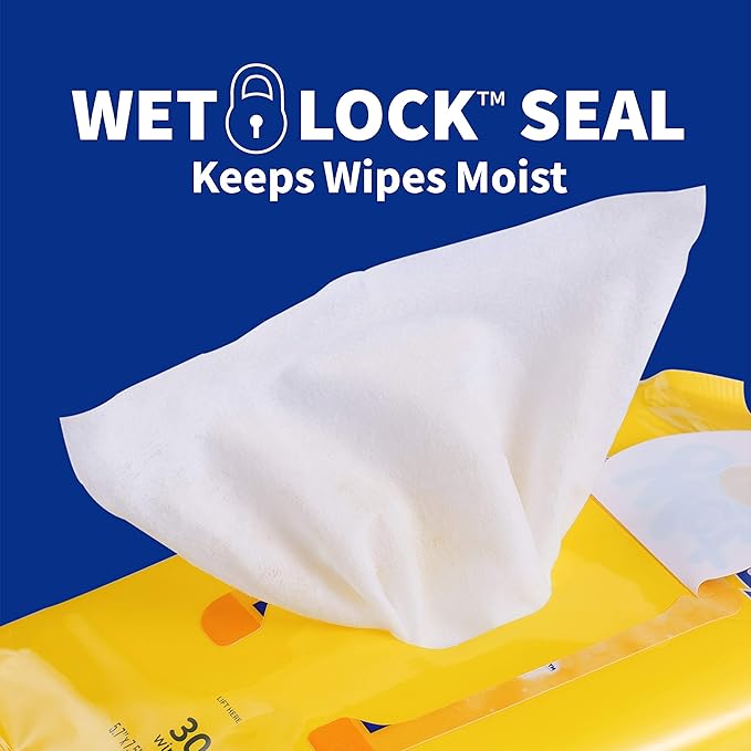 Wet Ones for Pets Deodorizing Multi-Purpose Dog Wipes With Baking Soda Dog Deodorizing Wipes For All Dogs in Tropical Splash Scent,Wet Ones Wipes with Wet Lock Seal Pouch Dog Wipes(Pack of 1,30 Count)