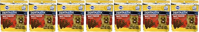 Pedigree Dentastix Beef Flavor Toy/Small Treats For Dogs - 6 Oz. 24 Treats