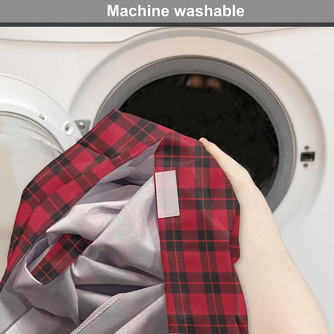 Lunarable Plaid Dog Crate Cover, Geometrical Scottish Ornament Folkloric Celtic Fashion Elements, Easy to Use Pet Kennel Cover for Cats & Medium Dogs, 30 Inch, Coral Vermilion