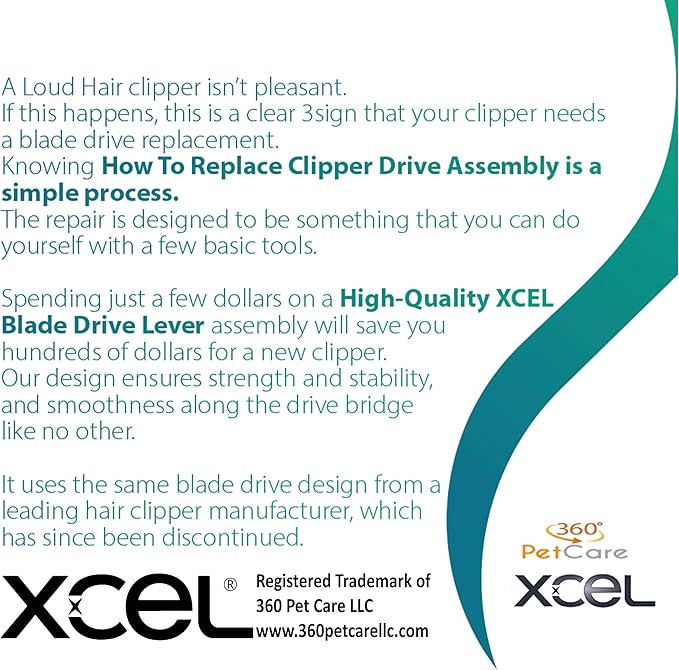 XCEL AGC Pro Drive Assembly Lever Replacement Blade for Pet Clipper (4 Pack)