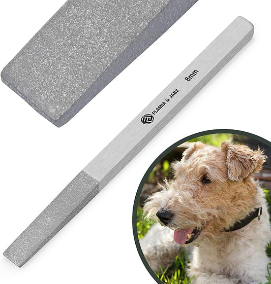 FLAMIA & JABZ Stripping Metal Stones & Nail File for Dogs, Cats & Pets (8 MM)