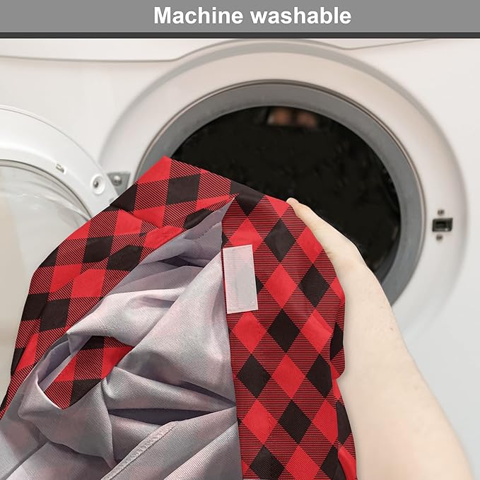 Lunarable Buffalo Plaid Dog Crate Cover, Grid Style Illustration with Horizontal Lines Pattern Diamond, Easy to Use Pet Kennel Cover for Medium Large Dogs, 48 Inch, Orange and Charcoal Grey