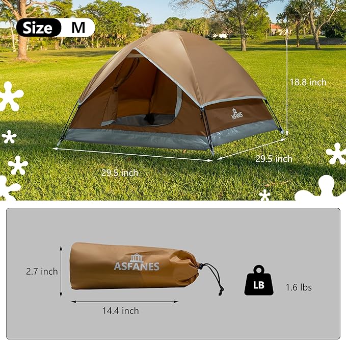 Outdoor Waterproof Pet Camping Tent, Cave Bed for Indoor Cats and Small Dogs, Portable Cat House Dog House, 39.3x39.3x23.6'', Brown, L.
