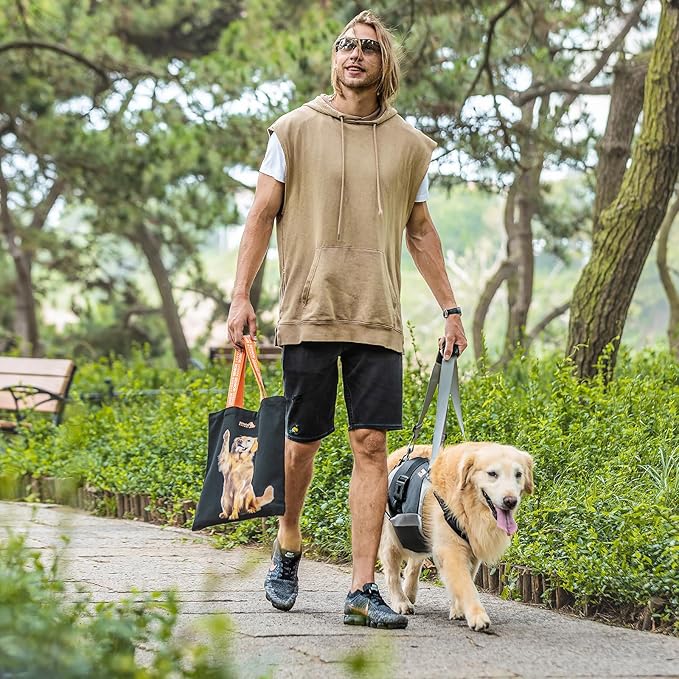 Dog Lift Harness for Large Dogs,Full Body Dog Sling Carrier with Handle,for Up Stairs/Back Legs Support/Dogs Joint Injuries/Arthritis/Nail Clipping