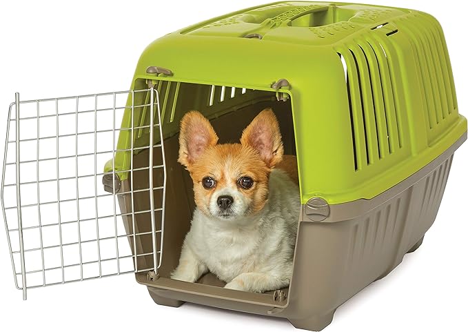 MidWest Homes for Pets Spree Travel Pet Carrier, Dog Carrier Features Easy Assembly and Not The Tedious Nut & Bolt Assembly of Competitors, Green, 24-Inch Small Dog Breeds (1424SPG) (Pack of 1)