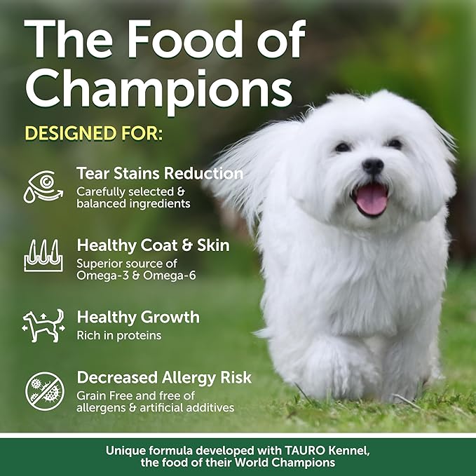 Nature's Protection Superior Care White Dogs Grain-Free Dry Dog Food for Junior Light Coated Dogs, Salmon, 3.3 lbs.