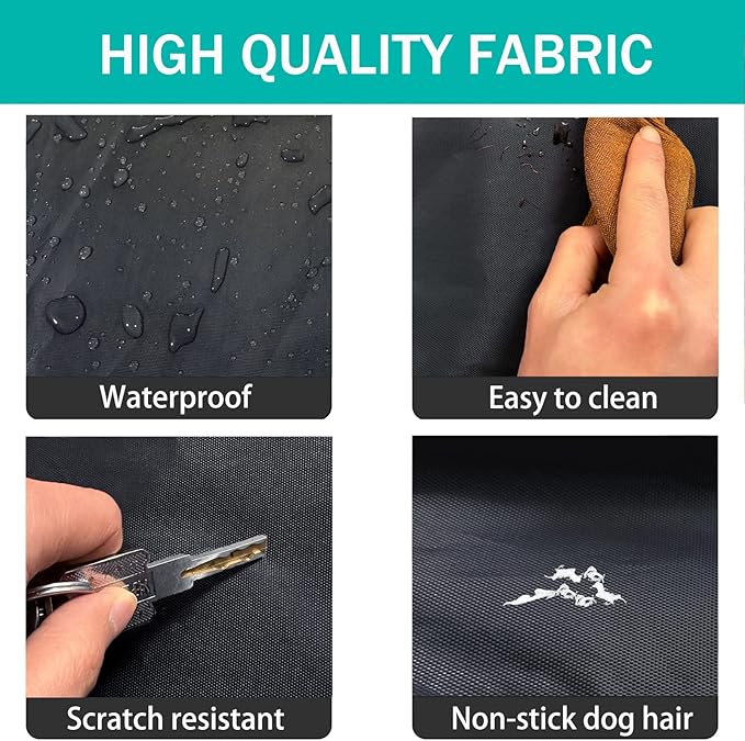 Dog Bed Cover 54Lx44Wx4H Inch.Waterproof Heavy Duty Durable Oxford Dog Bed Replacement Covers with Zipper.Washable Removable Pet Bed Mattress Protector Cover.Black,Cover Only.