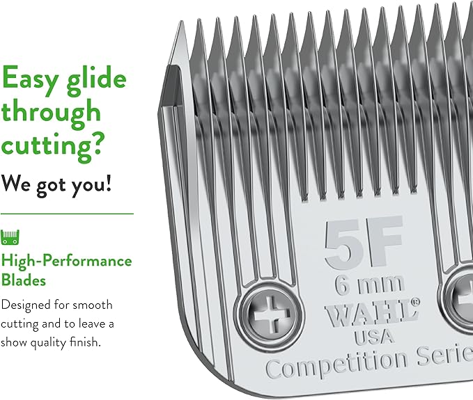 Wahl Professional Animal Competition Series Detachable Blade - 15/64-Inch Cut Length, 5F Full Coarse (2372-100)