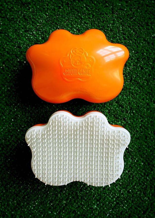 Small 4" Dog Pet Hair Massaging Brush Grooming Tool for Cats Dogs Long or Short Hair Royal Relief Blue