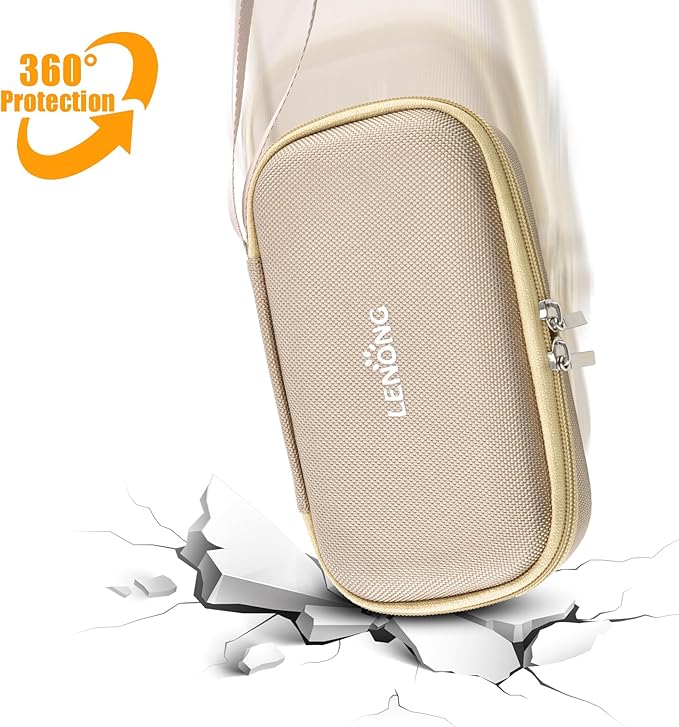 LENONG Small EVA Case Portable Protection Hard Sleeve Universal Zipper Pouch Carrying Bag for Nail Grinder, Shaver Clipper, Cell Phone, Earphone, Powerbank, Charging Cable, Key - Mesh Inner Pocket