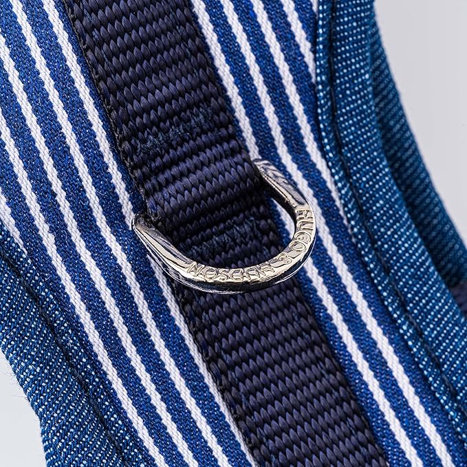 HUGO & HUDSON Dog Harness No-Pull Anti Choke Adjustable Padded Pet Vest, Navy Striped, XS