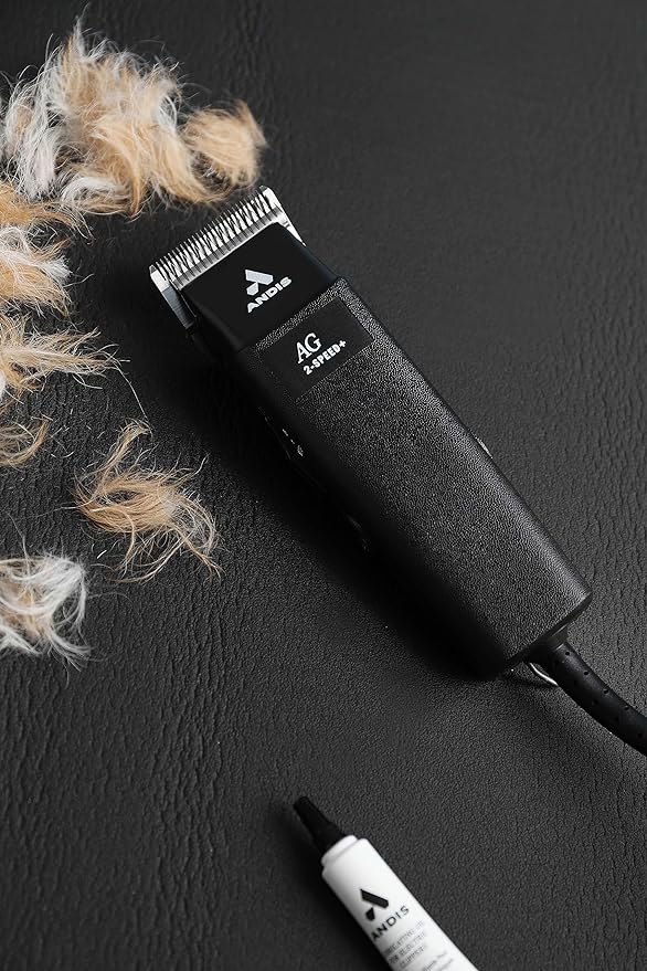 Andis 12845 Ultra-Light 2-Speed Professional-Grade Detachable Blade Clipper, Animal/Dog Grooming, for All Coats & Breeds, AG, Black