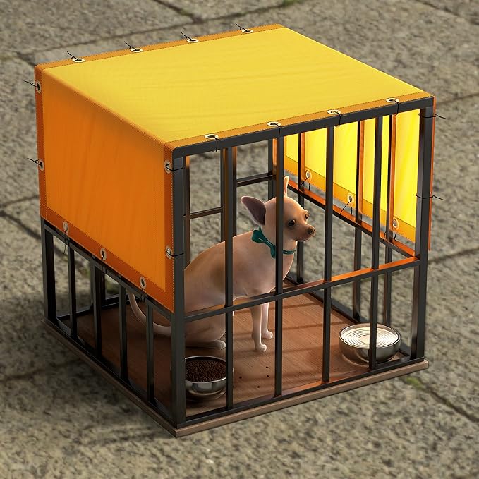 ColourTree 3' x 4' Yellow Custom Size Waterproof Shade Cloth with Grommets - 90% Sunblock, Durable Mesh Fabric Tarp for Dog Kennel Cover, Fence Privacy Screen, Greenhouse, Coop & Pet Playpen